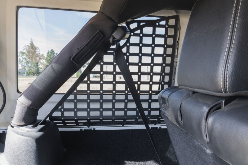 Jeep Wrangler JK Rear Window Molle Panels - DV8 Offroad - Pocketed - Micro-texture Black Powder Coat - `07-`18